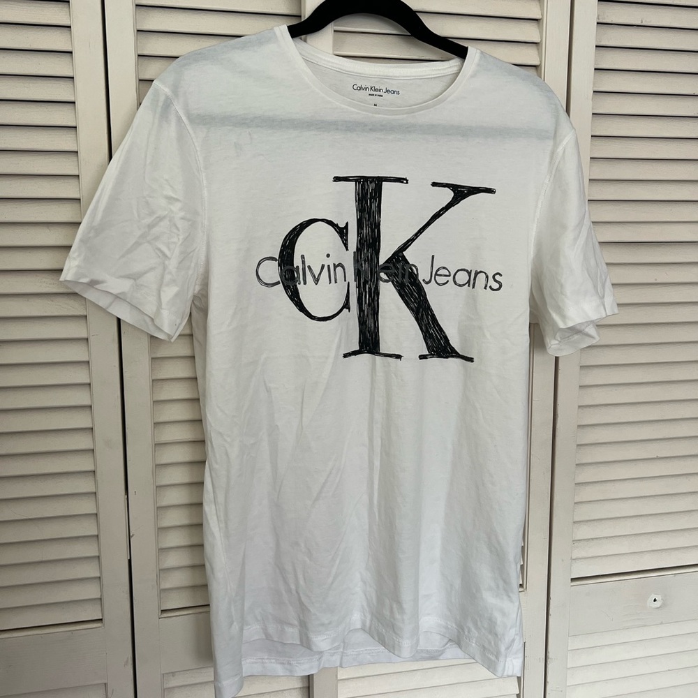 Calvin Klein Jeans White Top Size M